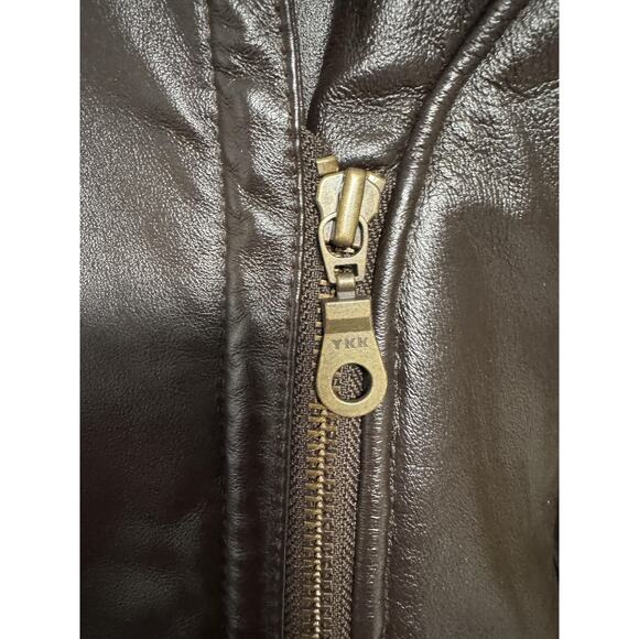 Wilsons Leather Jacket Womens Small Hooded Faux Shearling Belted Coat - Picture 9 of 12